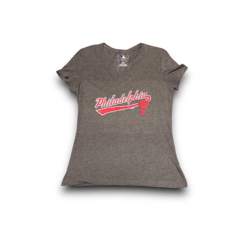 General Merchandise MLB Women's Philadelphia Phillies V-Neck T-Shirt - Med